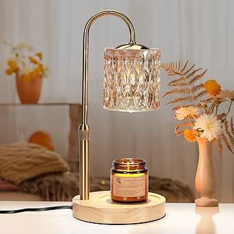 Candle Warmer Lamp, Candle Warmer with Timer and Dimmer, Adjustable Height Electric Candles Lamp with 2 Bulbs for Scented Jar, Wax Melter Lamp for Home Decor, Gifts for Women