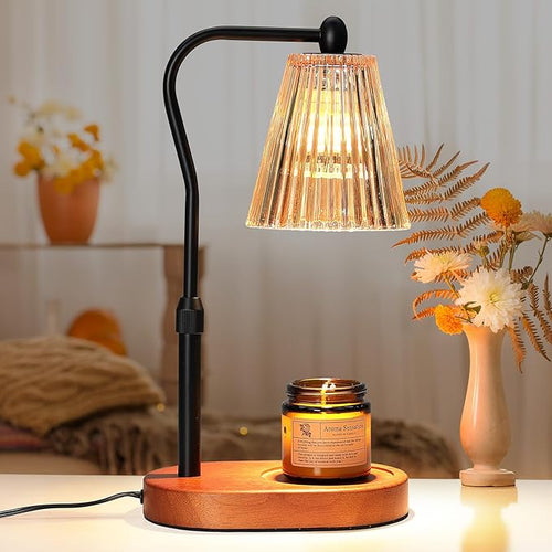 Candle Warmer Lamp, Candle Warmer with Timer and Dimmer, Adjustable Height Electric Candles Lamp with 2 Bulbs for Scented Jar, Wax Melter Lamp for Home Decor, Gifts for Women