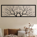 Tree Branch of Life Metal Wall Art, Wall Decor - Handcrafted Modern Iron Wall Sculpture, Nature-Inspired Home Decor for Living Room, Bedroom, or Office - (Black, 79"L x 27"W / 200x70 cm (2 Pieces